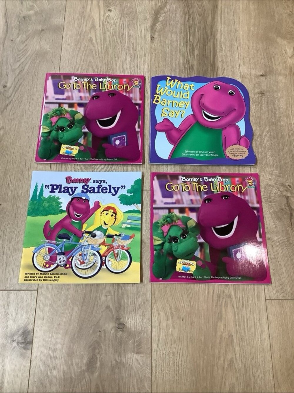 Barney & Baby Bop Vintage Lot of 4 Paperback Picture Books From The 1990ās